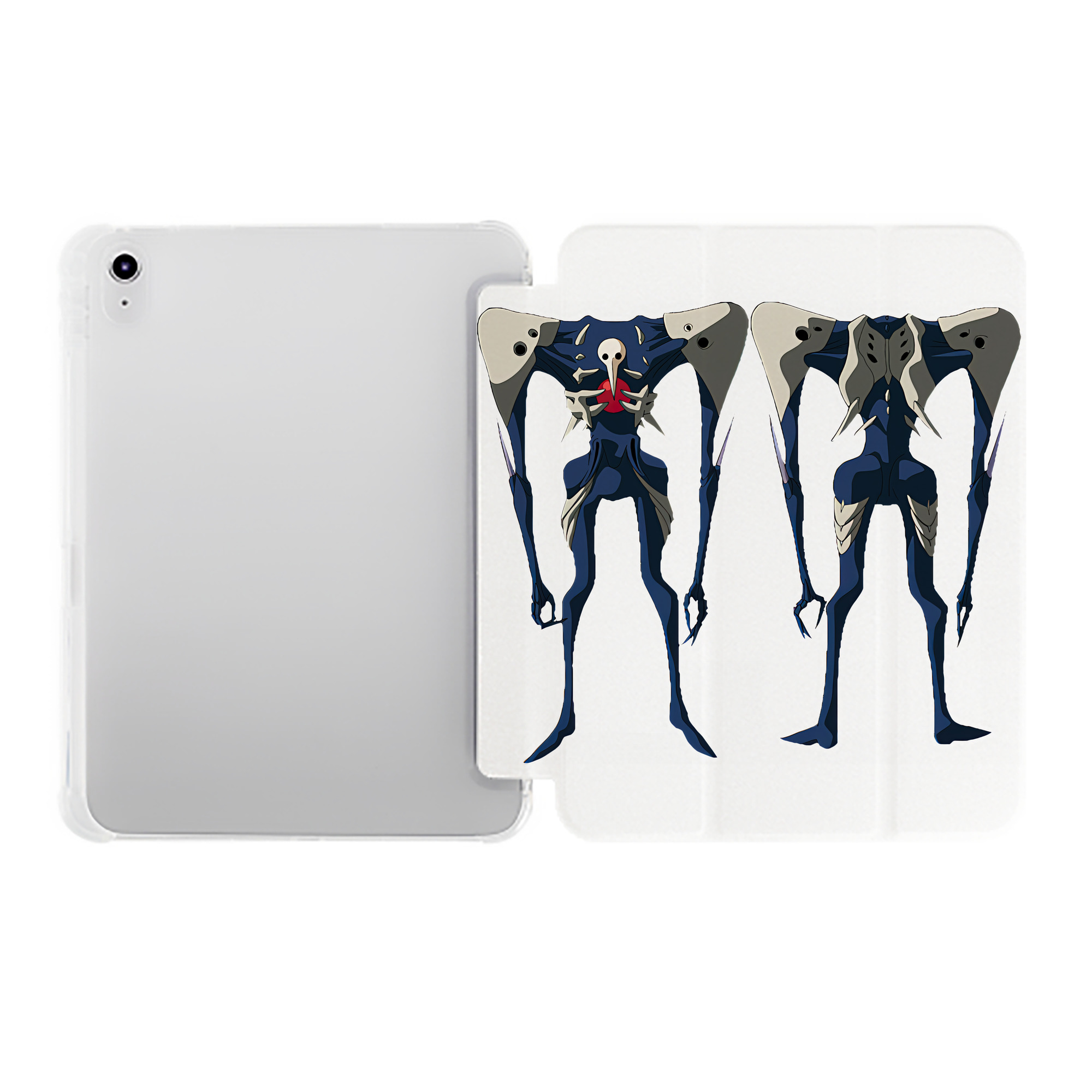 （画像用） EVA 新世紀エヴァンゲリオン IPad ケース ペン収納付き 三つ折りスタンド PUレザー×シリコン 対応機種9.5/10.5/10.9インチ